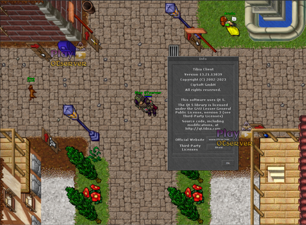 Play OTserver - Crie seu OTserver de Tibia - Várias Versões